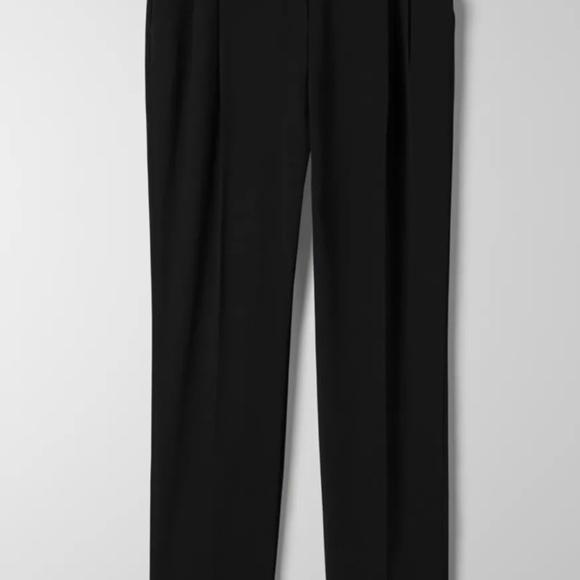 ARITZIA Babaton Cohen Cropped Pleated Pants Black Size 0 - Picture 4 of 9